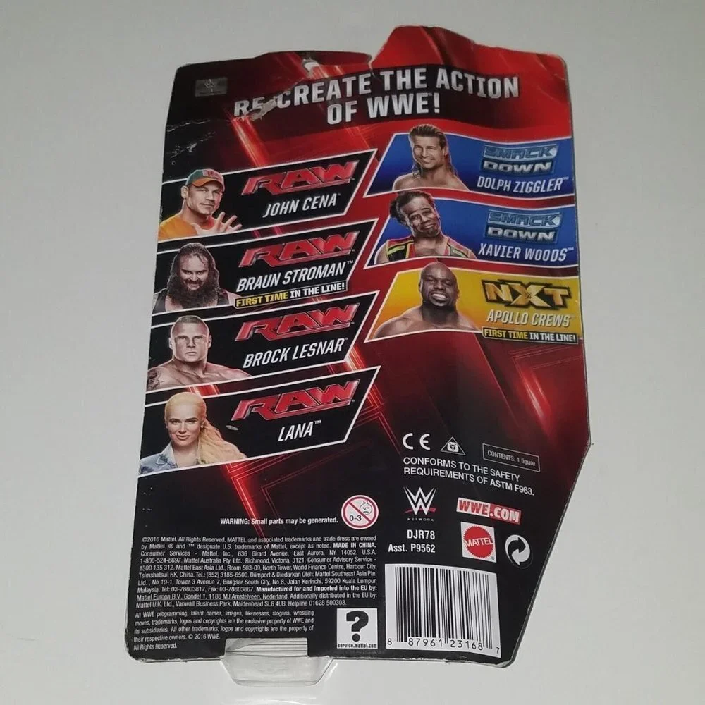 WWE Xavier Woods Action Figure (new toy with noticeable packaging wear) AS IS